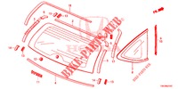 PARAVENTO POSTERIORE/VETRO QUARTIERE  per Honda CR-V 2.0 ELEGANCE L 5 Porte 6 velocità manuale 2013