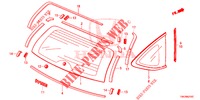 PARAVENTO POSTERIORE/VETRO QUARTIERE  per Honda CR-V 2.0 ELEGANCE L 5 Porte 5 velocità automatico 2013