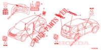 EMBLEME/ETICHETTE CAUZIONE  per Honda CR-V 2.0 EXECUTIVE 5 Porte 6 velocità manuale 2013