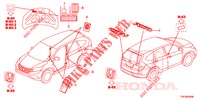 EMBLEME/ETICHETTE CAUZIONE  per Honda CR-V 2.0 EXECUTIVE 5 Porte 5 velocità automatico 2013