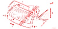 PARAVENTO POSTERIORE/VETRO QUARTIERE  per Honda CR-V 2.0 EXECUTIVE 5 Porte 5 velocità automatico 2013