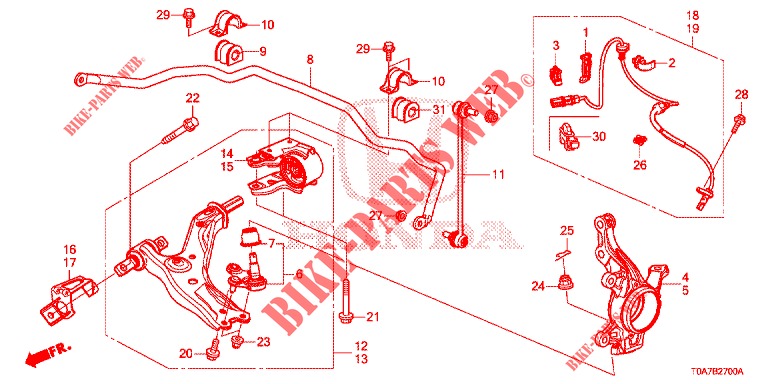 GIUNTO ANTERIORE  per Honda CR-V 2.0 EXECUTIVE 5 Porte 5 velocità automatico 2013
