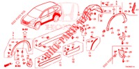 ABBELLIMENTO DAVANZALE LATO/PROTETTORE  per Honda CR-V 2.0 COMFORT 5 Porte 6 velocità manuale 2014