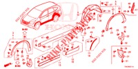 ABBELLIMENTO DAVANZALE LATO/PROTETTORE  per Honda CR-V 2.0 COMFORT 5 Porte 5 velocità automatico 2014