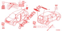 EMBLEME/ETICHETTE CAUZIONE  per Honda CR-V 2.0 COMFORT 5 Porte 5 velocità automatico 2014