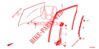 FINESTRE PORTIERE POST./REGOLATORE  per Honda CR-V 2.0 COMFORT 5 Porte 5 velocità automatico 2014