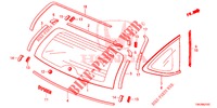 PARAVENTO POSTERIORE/VETRO QUARTIERE  per Honda CR-V 2.0 COMFORT 5 Porte 5 velocità automatico 2014