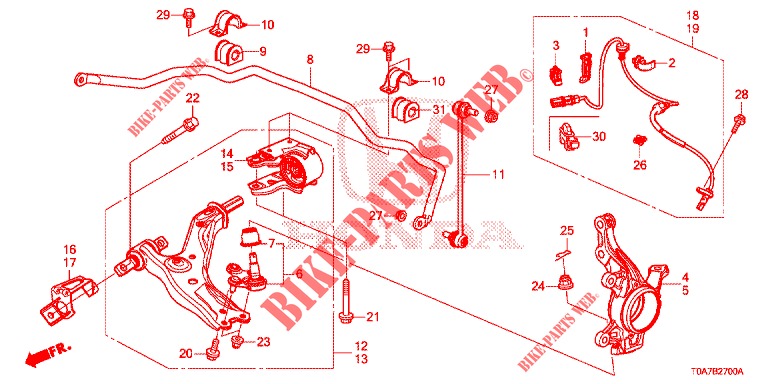 GIUNTO ANTERIORE  per Honda CR-V 2.0 COMFORT 5 Porte 5 velocità automatico 2014