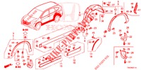 ABBELLIMENTO DAVANZALE LATO/PROTETTORE  per Honda CR-V 2.0 ELEGANCE 5 Porte 6 velocità manuale 2014