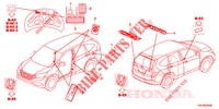 EMBLEME/ETICHETTE CAUZIONE  per Honda CR-V 2.0 ELEGANCE 5 Porte 6 velocità manuale 2014