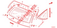 PARAVENTO POSTERIORE/VETRO QUARTIERE  per Honda CR-V 2.0 ELEGANCE 5 Porte 6 velocità manuale 2014