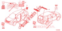 EMBLEME/ETICHETTE CAUZIONE  per Honda CR-V 2.0 ELEGANCE 5 Porte 5 velocità automatico 2014