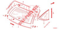 PARAVENTO POSTERIORE/VETRO QUARTIERE  per Honda CR-V 2.0 ELEGANCE 5 Porte 5 velocità automatico 2014