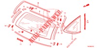 PARAVENTO POSTERIORE/VETRO QUARTIERE  per Honda CR-V 2.0 ELEGANCE L 5 Porte 6 velocità manuale 2014