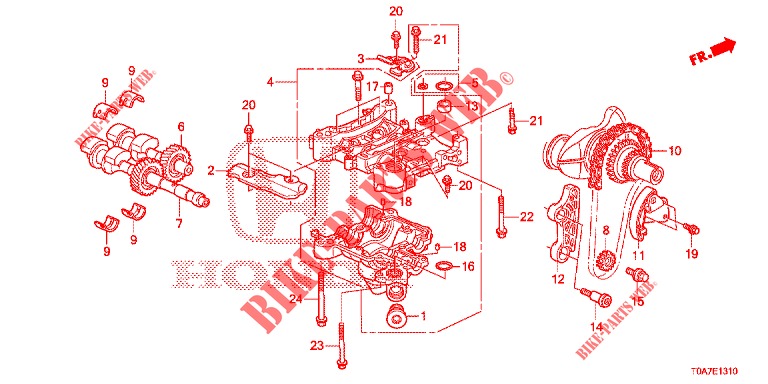 ALBERO BILANCIATORE (2.0L) per Honda CR-V 2.0 ELEGANCE L 5 Porte 6 velocità manuale 2014