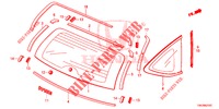 PARAVENTO POSTERIORE/VETRO QUARTIERE  per Honda CR-V 2.0 ELEGANCE L 5 Porte 5 velocità automatico 2014