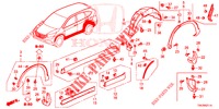 ABBELLIMENTO DAVANZALE LATO/PROTETTORE  per Honda CR-V 2.0 EXCLUSIVE NAVI 5 Porte 6 velocità manuale 2014