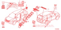 EMBLEME/ETICHETTE CAUZIONE  per Honda CR-V 2.0 EXCLUSIVE NAVI 5 Porte 6 velocità manuale 2014