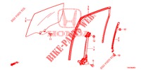 FINESTRE PORTIERE POST./REGOLATORE  per Honda CR-V 2.0 EXCLUSIVE NAVI 5 Porte 6 velocità manuale 2014