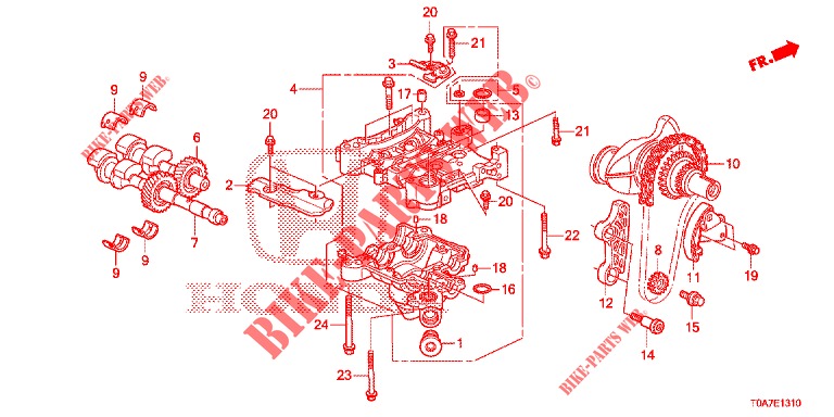 ALBERO BILANCIATORE (2.0L) per Honda CR-V 2.0 EXCLUSIVE NAVI 5 Porte 6 velocità manuale 2014