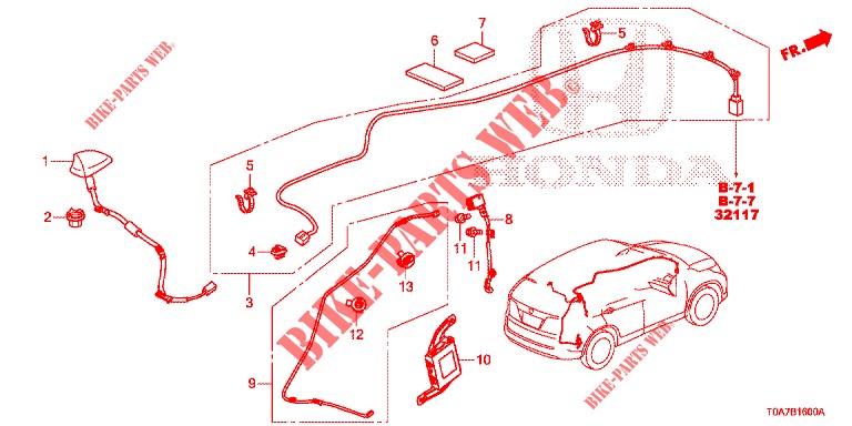 ANTENNA/ALTOPARLANTE  per Honda CR-V 2.0 EXCLUSIVE NAVI 5 Porte 6 velocità manuale 2014