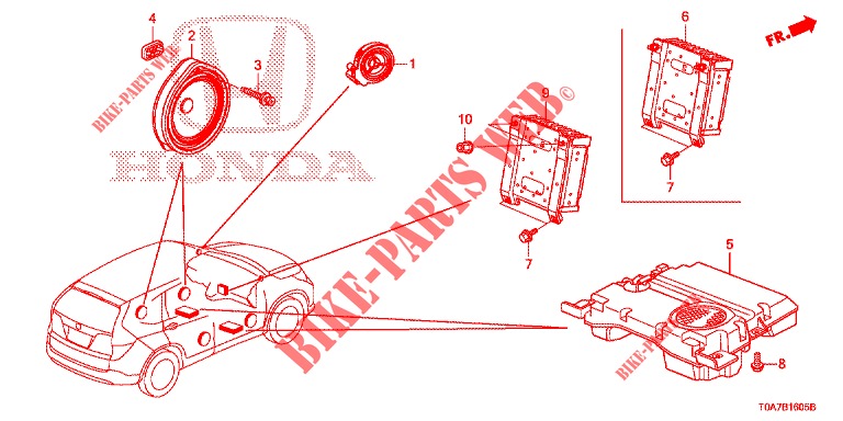 ANTENNA/ALTOPARLANTE  per Honda CR-V 2.0 EXCLUSIVE NAVI 5 Porte 6 velocità manuale 2014