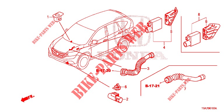 ARIA CONDIZIONATA (SENSEUR/CLIMATISEUR D'AIR AUTOMATIQUE) per Honda CR-V 2.0 EXCLUSIVE NAVI 5 Porte 6 velocità manuale 2014