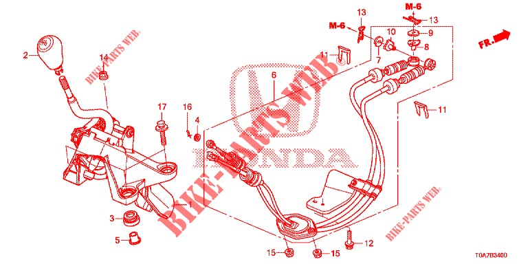 BRACCIO CAMBIO/LEVA CAMBIO (2.0L) per Honda CR-V 2.0 EXCLUSIVE NAVI 5 Porte 6 velocità manuale 2014