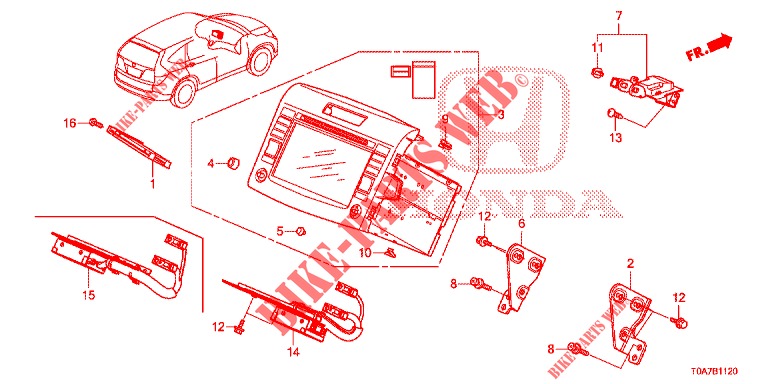 CABLAGGIO NAVI  per Honda CR-V 2.0 EXCLUSIVE NAVI 5 Porte 6 velocità manuale 2014