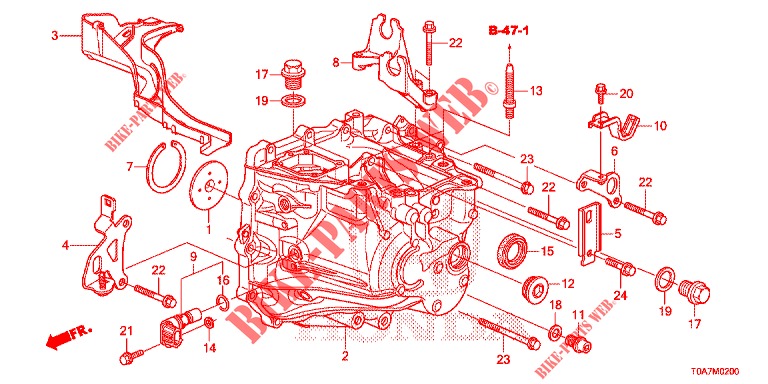 CASSA TRASMISSIONE (2.0L) per Honda CR-V 2.0 EXCLUSIVE NAVI 5 Porte 6 velocità manuale 2014