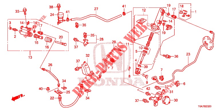 CILINDRO MAESTRO INNESTO (2.0L) (LH) per Honda CR-V 2.0 EXCLUSIVE NAVI 5 Porte 6 velocità manuale 2014