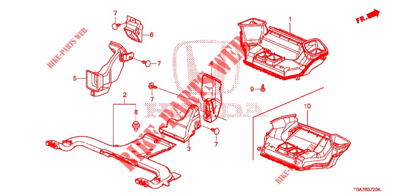 CONDOTTO ALIMENTO/CONDOTTO VENTILATORE  per Honda CR-V 2.0 EXCLUSIVE NAVI 5 Porte 6 velocità manuale 2014