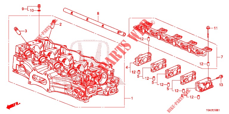 COPERTURA TESTA CILINDRO (2.0L) per Honda CR-V 2.0 EXCLUSIVE NAVI 5 Porte 6 velocità manuale 2014