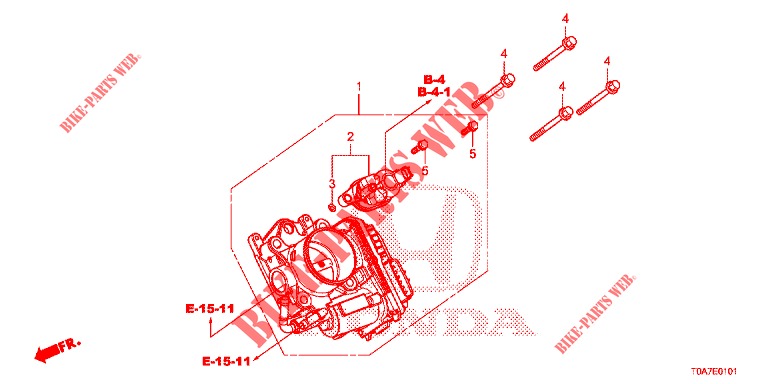 CORPO VALVOLA IMMISSIONE (2.0L) per Honda CR-V 2.0 EXCLUSIVE NAVI 5 Porte 6 velocità manuale 2014
