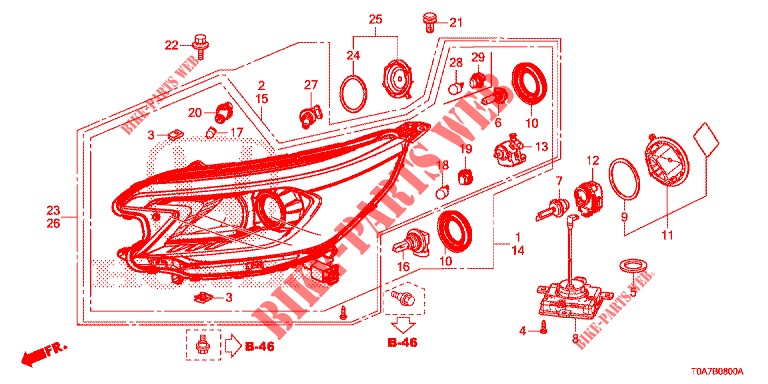 FANALE  per Honda CR-V 2.0 EXCLUSIVE NAVI 5 Porte 6 velocità manuale 2014