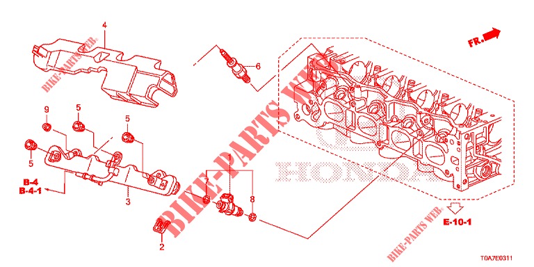 INIETTORE COMBUSTIBILE (2.0L) per Honda CR-V 2.0 EXCLUSIVE NAVI 5 Porte 6 velocità manuale 2014
