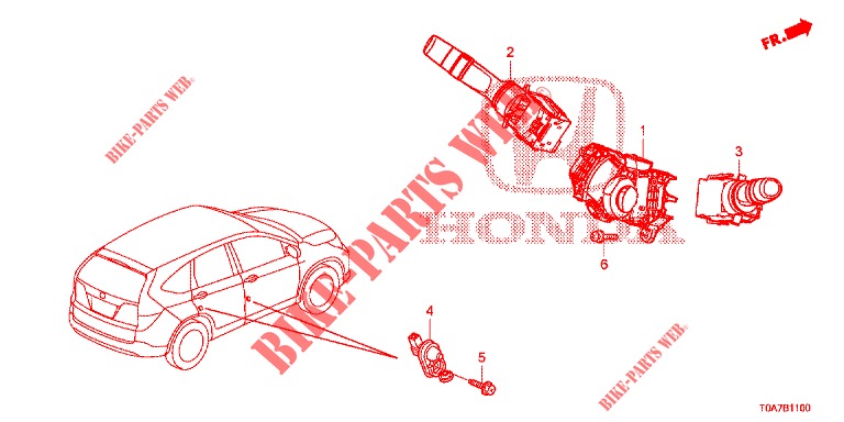 INTERRUTTORE COMBINAZIONE  per Honda CR-V 2.0 EXCLUSIVE NAVI 5 Porte 6 velocità manuale 2014