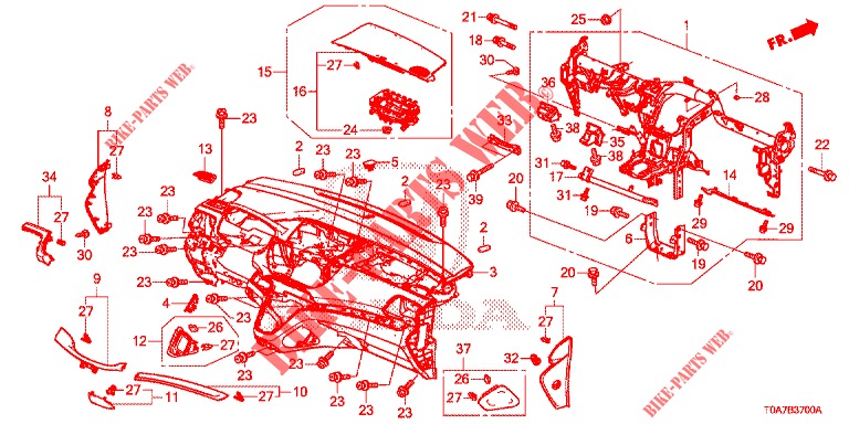 PANNELLO STRUMENTI (LH) per Honda CR-V 2.0 EXCLUSIVE NAVI 5 Porte 6 velocità manuale 2014