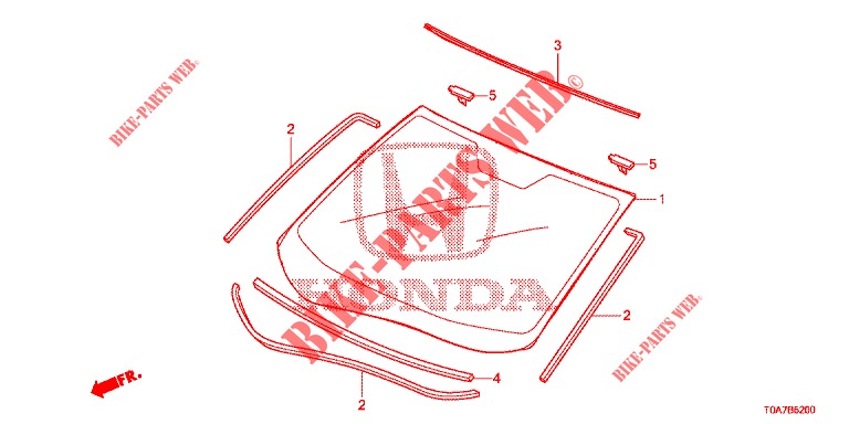 PARAVENTO ANTERIORE/ PARAVENTO POSTERIORE  per Honda CR-V 2.0 EXCLUSIVE NAVI 5 Porte 6 velocità manuale 2014