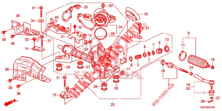 SCATOLA INGRANAGGIO P.S. (LH) per Honda CR-V 2.0 EXCLUSIVE NAVI 5 Porte 6 velocità manuale 2014