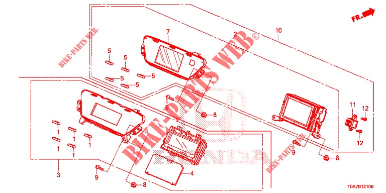 SCHERMO CENTRO (LH) per Honda CR-V 2.0 EXCLUSIVE NAVI 5 Porte 6 velocità manuale 2014