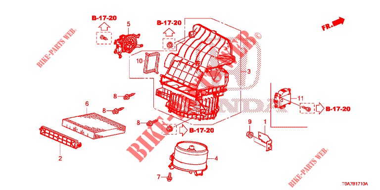 SOFFIATORE RISCALDATORE (LH) per Honda CR-V 2.0 EXCLUSIVE NAVI 5 Porte 6 velocità manuale 2014