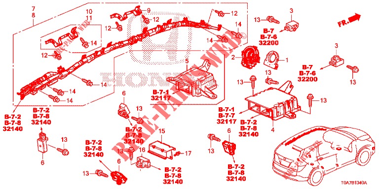 UNITA'SRS(RH)  per Honda CR-V 2.0 EXCLUSIVE NAVI 5 Porte 6 velocità manuale 2014