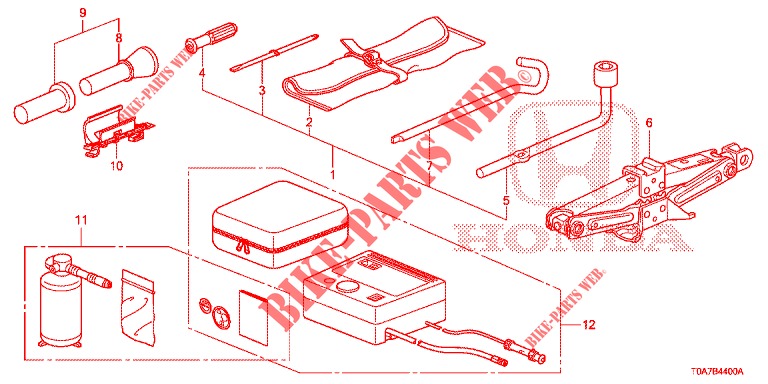 UTENSILI/CRICCO  per Honda CR-V 2.0 EXCLUSIVE NAVI 5 Porte 6 velocità manuale 2014