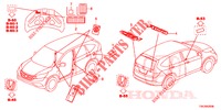EMBLEME/ETICHETTE CAUZIONE  per Honda CR-V 2.0 EXCLUSIVE NAVI 5 Porte 5 velocità automatico 2014