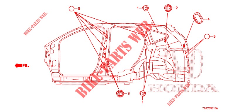 ANELLO DI TENUTA (LATERAL) per Honda CR-V 2.0 S 5 Porte 6 velocità manuale 2014