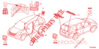 EMBLEME/ETICHETTE CAUZIONE  per Honda CR-V 2.0 S 5 Porte 5 velocità automatico 2014