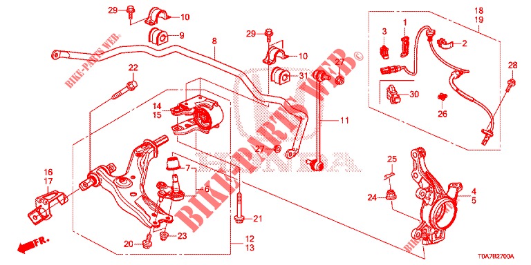 GIUNTO ANTERIORE  per Honda CR-V 2.0 S 5 Porte 5 velocità automatico 2014