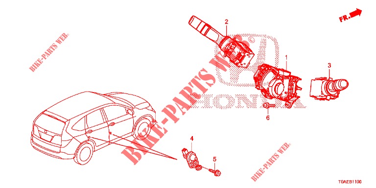 INTERRUTTORE COMBINAZIONE  per Honda CR-V 2.0 EXCLUSIVE NAVI 5 Porte 5 velocità automatico 2015