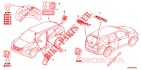EMBLEME/ETICHETTE CAUZIONE  per Honda CR-V 2.0 EXCLUSIVE L 5 Porte 5 velocità automatico 2015